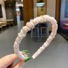 Diadema plisada para el pelo con diseño de celebridades de Internet, elegante y dulce, con pasador para el pelo, aro para el pelo a prueba de presión, banda para el pelo de Corea del Sur para mujer.