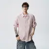 Camisa de Manga Larga de Seda de Hielo con Tacto Fresco para Hombre, Camiseta Casual Versátil Holgada de Moda para Verano, Camisa para Hombre Resistente a las Arrugas y Amigable con la Piel