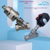 Geralmente aço inoxidável 304 válvula de sede angular pneumática com flange alta temperatura vapor válvula de corte secador tipo Y