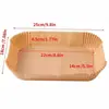 Venda Direta da Fábrica Papel para Air Fryer, Papel Especial, Bandeja de Papel Absorvente de Óleo de Grau Alimentício, Antiaderente à Prova de Óleo, Redondo e Retangular, Transfronteiriço