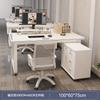 Escritorio de oficina, estación para personal, mesa y silla dobles para personal, mesa de oficina combinada, escritorio de computadora moderno y sencillo con archivador