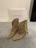 Botas de vaquero occidentales retro de punta cuadrada, botines para mujer, colección otoño/invierno 2026, con hebilla de cinturón, diseño único, tacón oculto, botas elegantes para un look moderno