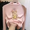 Top base para niña de cuello alto medio, nueva colección otoño/invierno 2026, ropa interior elegante, camiseta de manga larga, para niños mayores y bebés