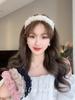 Temperamento Combinable Popular en Internet Aro para el Cabello Estilo Mori Corea del Sur Súper Hada Malla Plisada Diadema Sentido Avanzado Parte Superior Craneal Alta Tarjeta para Lavar el Cabello