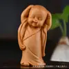 Cuatro Monjes Pequeños de Madera de Tuya Adornos de Mano, Cuatro Monjes Pequeños Que No Escuchan, No Hablan, No Miran, No Se Mueven, Adornos para Oficina en Casa
