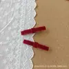 Pinza para el pelo infantil casual y dulce, mini lazo de terciopelo burdeos, pequeño clip de par, clip lateral, clip para flequillo