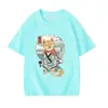 Camiseta de Manga Corta de Color Sólido Estampado Cómoda y Transpirable Mismo Estilo para Hombres y Mujeres Tendencia de Verano Algodón Puro Cuello Redondo Pulóver Directo de Fábrica