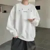 Sudadera de moda estilo americano para hombre, nuevo modelo 2026, top de manga larga con cuello redondo, moderno, corte holgado, sudadera casual versátil
