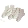 Meias femininas para primavera e verão, novas meias curtas sem costura, meias finas respiráveis de malha, meias de algodão lisas versáteis atacado