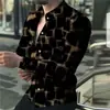 Camisa de cuadros de manga larga de moda para hombre, nueva tendencia casual elegante para hombre en verano
