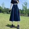 Falda Vaquera Falda Mujer Falda Midi Línea A 2025 Nueva Primavera Cintura Alta Falda Paraguas Falda Falda Falda Larga Verano