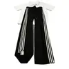Calça esportiva preta, nova coleção primavera 2026, corte justo, perna reta, com listras laterais, perna larga, calça de trabalho, calça casual, calça de moletom
