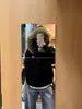 Sudadera Cardigan con Capucha y Cuello de Piel Estilo Americano High Street para Mujer Otoño e Invierno 2025 Ropa de Trabajo Forro Polar Cálido Versátil Chaqueta con Cremallera