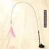 Juguete para Gatos con Ventosa Fuerte, Palo para Provocar, Caña Larga para Autoentretenimiento, Alivio del Aburrimiento, Juguete para Gatos Resistente a Mordeduras con Cabeza Reemplazable, Suministros para Mascotas