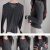 Suéter 100% Lã Pura para Mulheres, Tricô Camada Vintage Outono e Inverno, Suéter de Lã Ultrafina Fio Fino para Mulheres