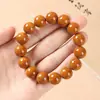 Pulseira de Contas de Bodhi Douradas Roxas para Mulheres, Contas Redondas Macias, Bodhi de Três Olhos, Material Redondo Antigo, Contas para Jogar Masculinas, Contas Budistas
