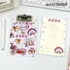 Bloc de Notas Adhesivas Estilo Portapapeles A6 de Dibujos Animados Colección Página de Color Bloc de Papel Fotográfico Bloc de Notas Portátil para Recordatorios