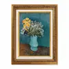 Pintura a Óleo Estilo Natureza Morta Floral Europeu com Moldura Dourada Vintage para Sala de Estar, Hall de Entrada, Hotel e Pousada, Pintura para Pendurar com Moldura, Pintura Decorativa, Arte de Parede