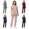 Conjunto de Scrubs Elásticos de Dos Piezas de Alta Gama al por Mayor para Clínicas, Salones de Belleza y Hospitales de Mascotas, Suministro Directo del Fabricante