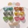 Dopamina Menina Fofa Areia Movediça Glitter Coração de Pêssego Gordinho Acessórios para Joias de Resina DIY Material para Grampo de Cabelo