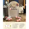 Decoração de Cena de Aniversário de Luxo 18º Aniversário de Menina Cerimônia de Adulto Fundo de Parede com Balões Personalizados Placa Kt