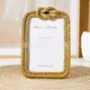 Moldura para Foto de Resina Moderna Simples com Corda de Cânhamo Decoração de Foto de Casamento Escandinava Moldura Combinada Moldura de Foto para Pendurar na Parede Estilo Country Americano