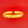Pulseras de Cuentas Doradas de Dragón y Fénix Engrosadas de Alta Calidad, Pulseras Abiertas de Cuentas de Flor de Coche Dragón y Fénix Variadas, Pulseras de Boda