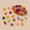 Juguetes de frutas artificiales en miniatura, accesorios para manualidades DIY, accesorios de pegamento de crema, kits de materiales para hebillas de zapatos creativas al por mayor