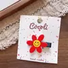 Pinza de Pato para Niños Coreanos de Otoño e Invierno, Roja y Negra, Pinza Superior de Forma de Fruta de Personaje de Dibujos Animados, Pinza Lateral