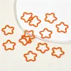 Anel Aberto Estrela de Cinco Pontas Colorido em Relevo Esmalte Cor de Doce Acessórios para Joias DIY Conector Chaveiro Fecho Lagosta