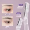 LMLTOP Set Avanzado de 3 Piezas de Maquinilla de Precisión para Cejas Herramienta para Dar Forma a las Cejas para Principiantes Raspador de Cejas Transparente Escarchado SY302