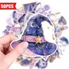 Compra directa transfronteriza de 50 sombreros de cielo estrellado mágico, pegatinas decorativas creativas para journaling y decoración de diarios, pegatinas de buenas noches universo