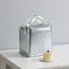 Bolsa Térmica para Pastel de Cumpleaños 4/6/8/10 Pulgadas Blanca Portátil Engrosada Especial para Llevar Bolsa de Almacenamiento en Frío de Papel de Aluminio