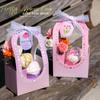 Caja de embalaje decorativa para pastel de flores del Día de la Madre, taza Bobo enchufable para postres y fiestas, caja de regalo portátil