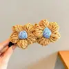Pinza de Plátano a Cuadros Estilo Coreano 2026, Elegante Pinza para Cabello de Cola de Caballo Alta para Mujeres, Pinza Vertical Grande con Estampado de Leopardo Retro Accesorio para el Cabello