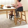 Escada Taburete de Madeira Maciça para Casa Sala de Estar Taburete para Trocar Sapatos Escada Taburete Multifuncional Criativo Banco Alto Taburete Simples Dobrável