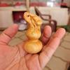 Palillos de madera maciza de calabaza, hechos a mano, con mango tallado de madera Taihang Yabei, 2022
