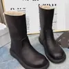 Botas de invierno planas estilo Martin para comercio exterior transfronterizo, botas nuevas de algodón para mujer, botas de nieve de doble uso, botines cortos de felpa y engrosados para mujer