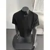 Camiseta de Manga Corta con Cuello en V y Estampado de Espiga para Hombre, Marca de Verano de Moda, Camiseta de Manga Media Resistente de Alta Calidad, Top Holgado, Nuevo Estilo