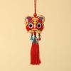 Collar de Bolsita Bordada con Cabeza de Tigre para Niños, Adorno Portátil para Colgar en el Cuello con Sonido, Decoración Festiva para Ocasiones Propicias, Festival del Bote del Dragón