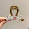Elegante pinza de garra floral para peinado semi-recogido, nuevo modelo 2026 para mujer, pinza de tiburón de tamaño mediano para la parte trasera de la cabeza, accesorio para el cabello