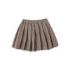 Conjunto de Outono para Meninas Wulibu Jaqueta com Estampa de Urso Camisa Básica Solta Calça Plaid Escovada Saia
