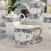 Dijia Hortênsia Porcelana Óssea Xícara de Café Bule de Chá da Tarde Conjunto de Chá Moderno Simples Presente para Namorada Conjunto de Café para Casa terno Atacado