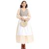 Fantasia de Halloween Pradaria Colonial vestido xadrez damasco Renascentista Vitoriano Medieval Terno