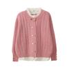 Suéter Dulce Falso de Dos Piezas Talla Grande para Mujer Inno, Nuevo Invierno para Mujer, Patrón de Cáñamo, Aspecto Adelgazante, Top 411837