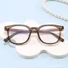 Gafas Planas Vintage Cuadradas con Forma de Flecha Estilo Coreano Ins Artísticas Retro Monturas de Gafas Gafas de Moda Antiluz Azul Tendencia