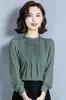 Blusa de Gasa de Manga Larga para Mujer 2026 Nueva Moda Holgada Elegante con Volantes de Lunares Camisa Elegante Blusa de Moda