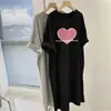 Verão Feminino Garota Cheinha Plus Size Casual Roupa Externa Fina Manga Curta Estampada Vestido Preguiçoso Comprimento Médio Solto Emagrecimento Tendência Quadril