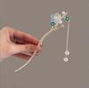 Nuevo Estilo Horquilla Orquídea Parpadeante Borla Bola Cabeza Placa Horquilla Estilo Antiguo Linterna Luminosa Horquilla Accesorios para el Cabello Horquilla para la Parte Posterior de la Cabeza