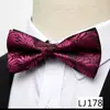 Gravata Borboleta Masculina para Negócios, Casamento, Festa, Traje de Noite, Gravata Borboleta de Poliéster Seda Jacquard, Gravata Borboleta Formal Retro de Alta Qualidade